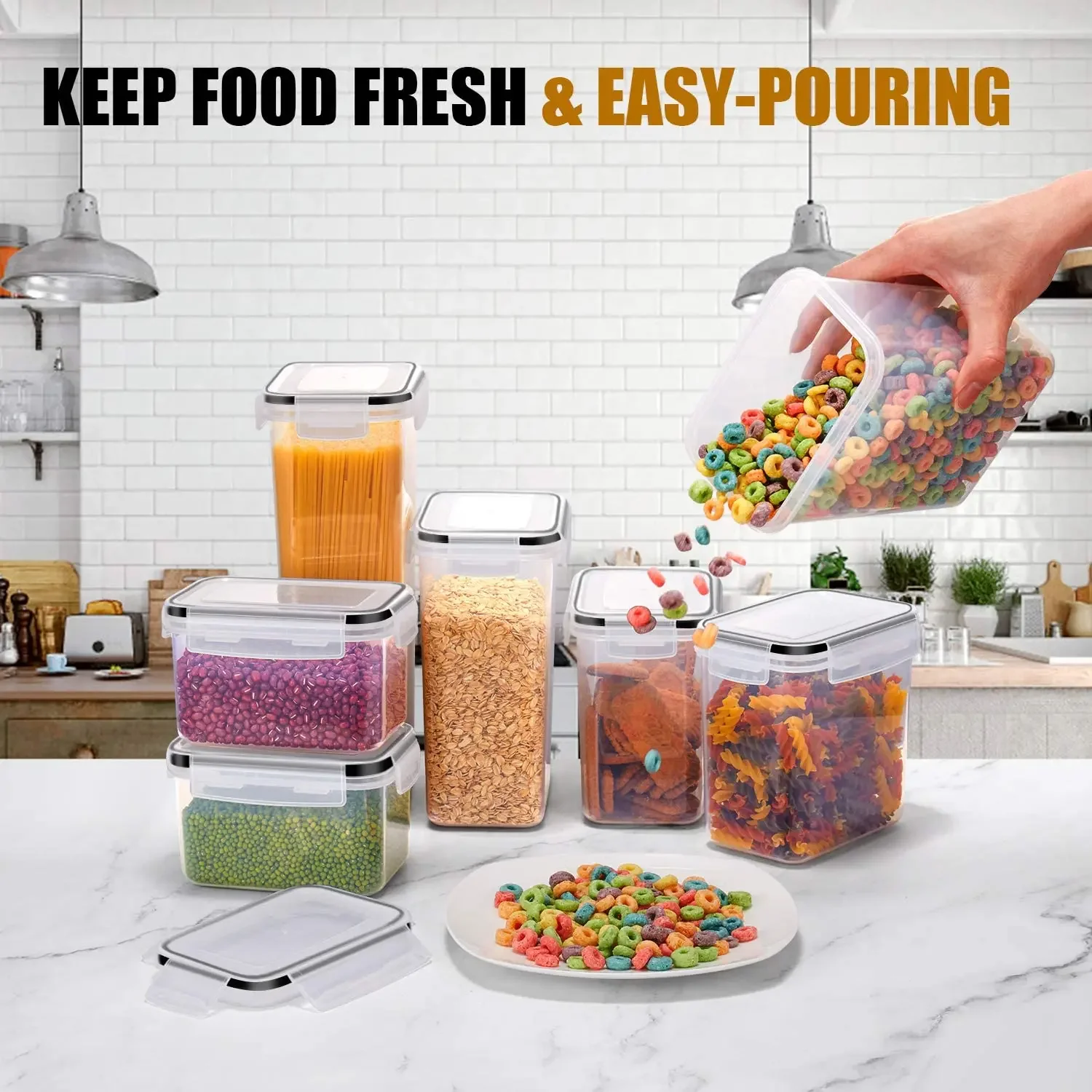 Coffee Tea Sugar Container Set - Nice 7/8 Pcs Set Kitchen Organizer