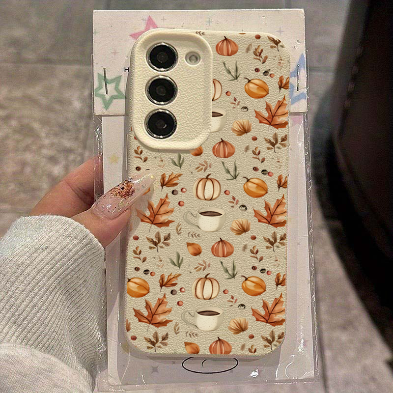 Coffee & Tea Difabis - Autumn Pumpkin Coffee Illustration Case For