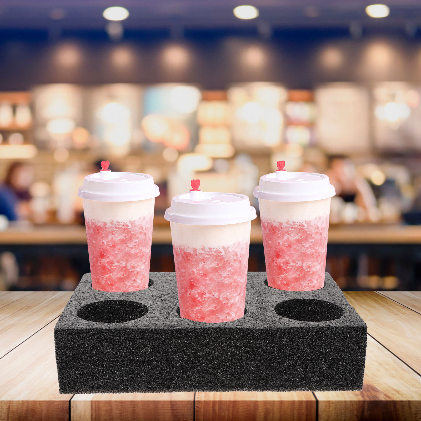 Coffee Tea With Milk - 2Pcs Eco-Friendly Biodegradable Drink Carrier Tray