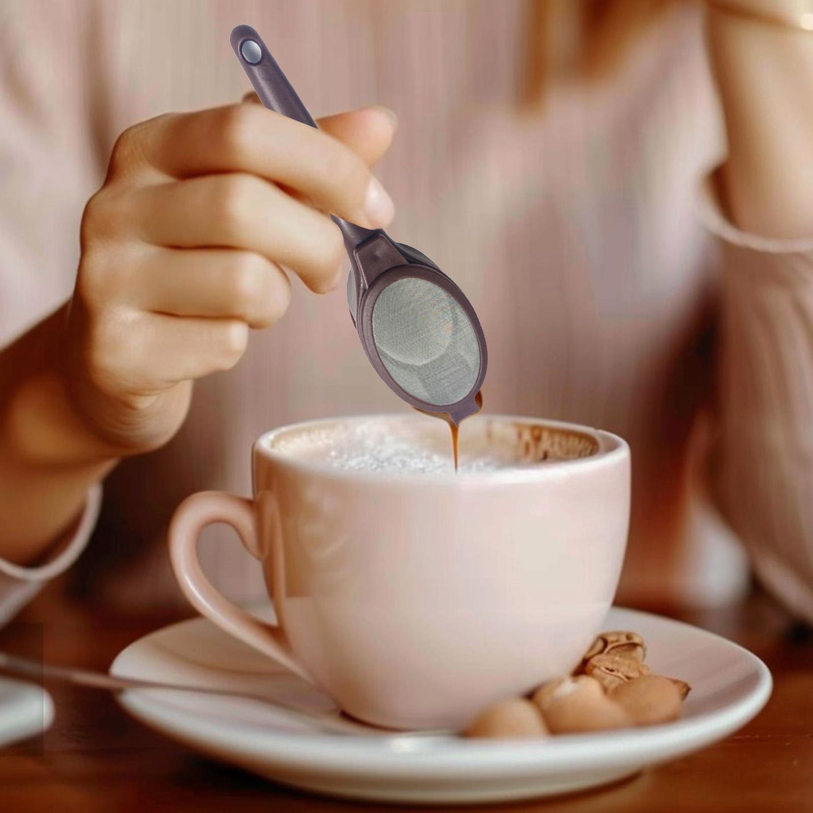 Coffee Tea Spoon - Strainer Spoon Tea Infuser Portable Mesh