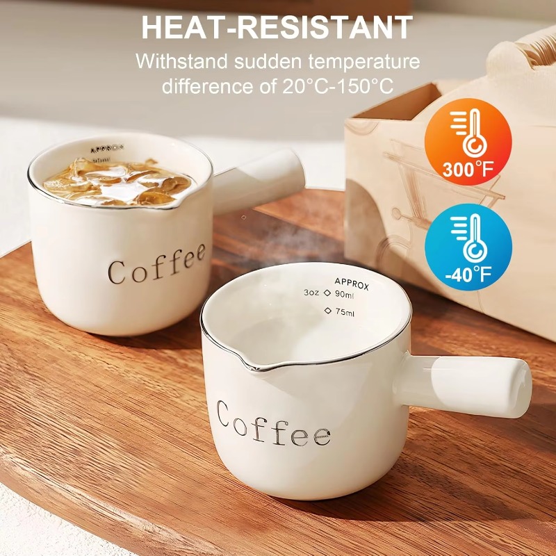 Coffee Tea With Milk - Mini Ceramic Coffee Cup with Handle