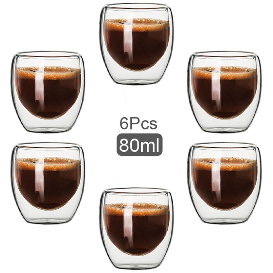Coffee Tea And Cocoa - Double Walled Glass Coffee Mugs Glass