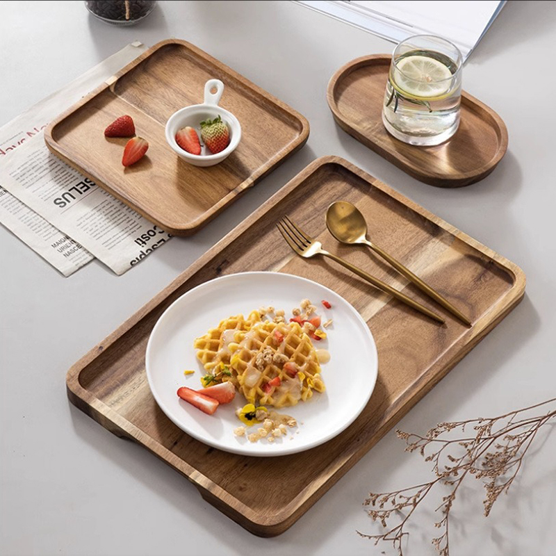 Coffee Tea In Chinese - Acacia Wood Coffee Tray Decorative Wooden