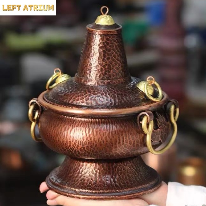 Coffee Tea Leaf And Bean - Multifunctional Pure Copper Hot Pot Handcrafted
