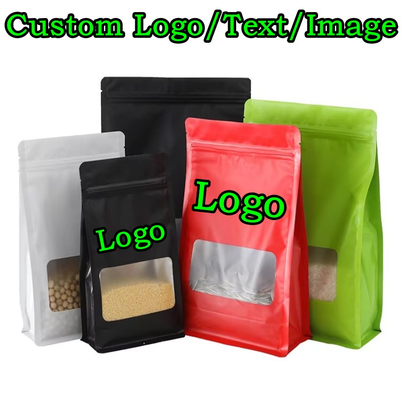 Coffee Tea And Cocoa - 100PCS Aluminum Foil Ziplock Window Packaging