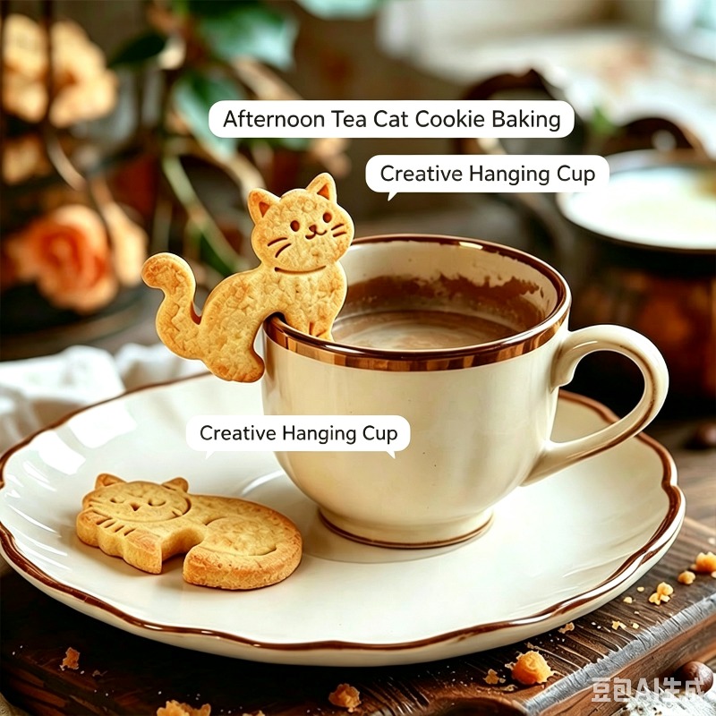 Mug Tea Coffee - Cartoon Hanging Cup Cat Cookie Cutter,