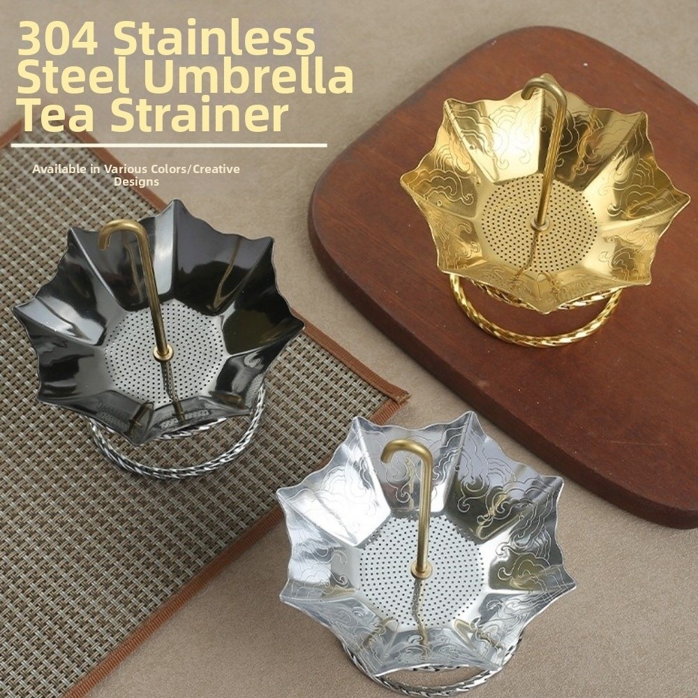 Coffee Tea In Chinese - Stainless Steel Umbrella Tea Strainer Traditional