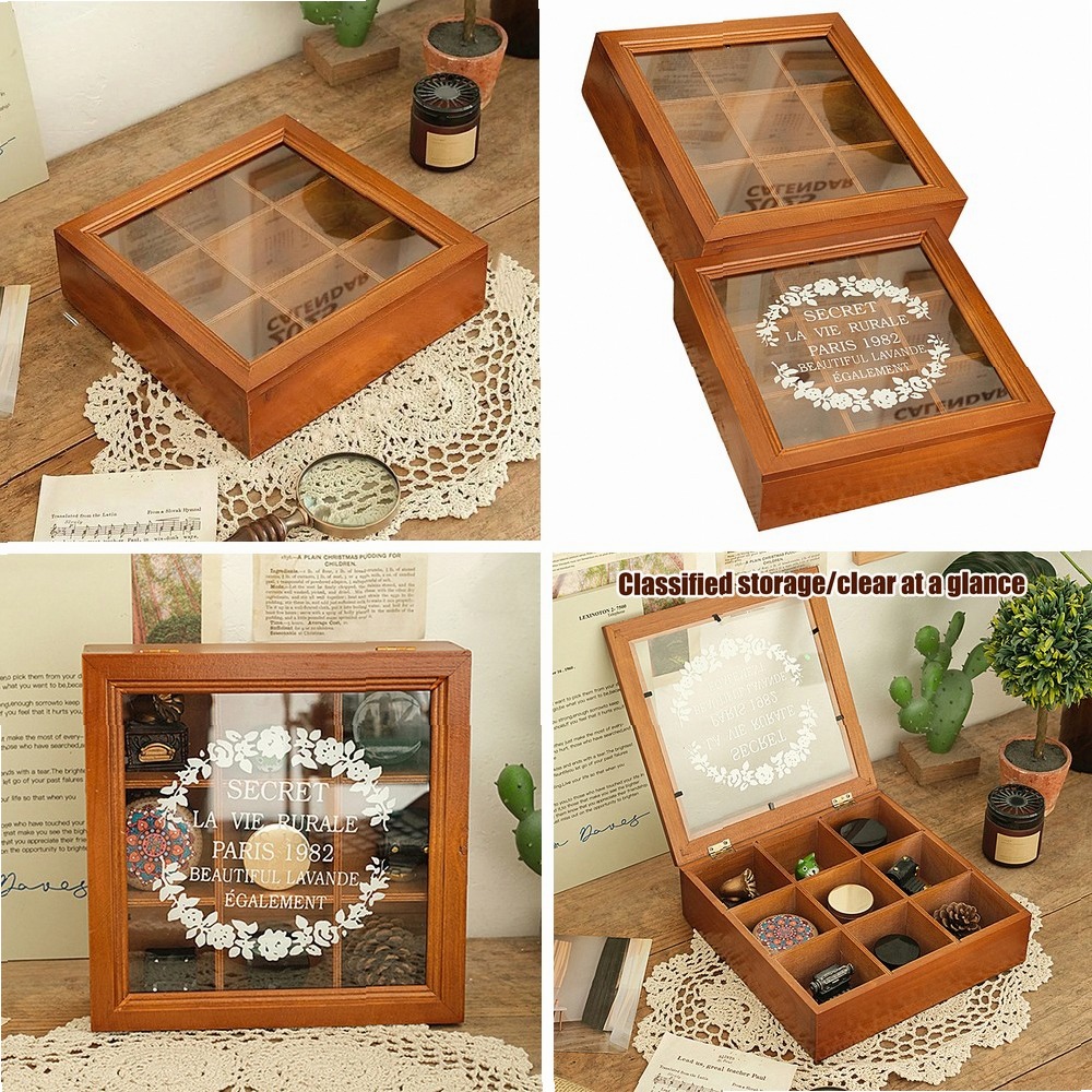 Coffee Tea Drawer Organizer - Wood Tea Bag Holder with Drawer