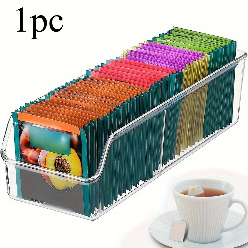 1pc Clear Tea Bag Organizer Bo - đánh giá và giá Coffee Tea Drawer Organizer