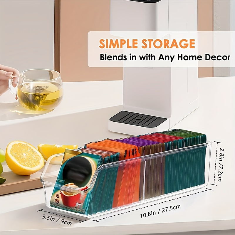 1pc Clear Tea Bag Organizer Bo - đánh giá và giá Coffee Tea Drawer Organizer