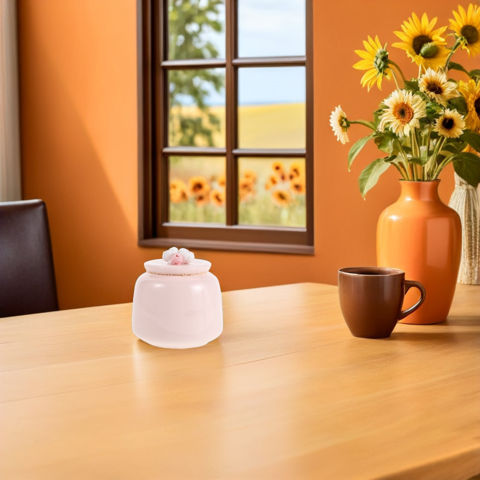 Ceramic Tea Jar Pink Porcelain - đánh giá và giá Coffee Tea Leaf And Bean