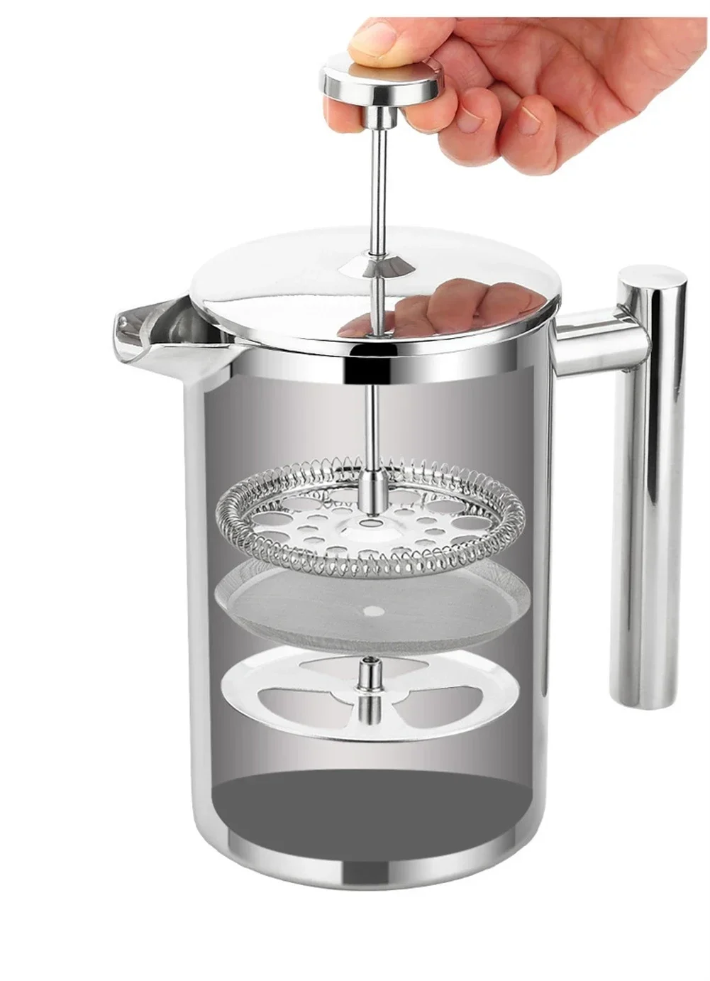 4 Pcs Stainless Steel French P - đánh giá và giá French Press Coffee & Tea