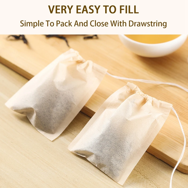 100Pcs Teabags with Drawstring - đánh giá và giá Coffee Tea Leaf And Bean