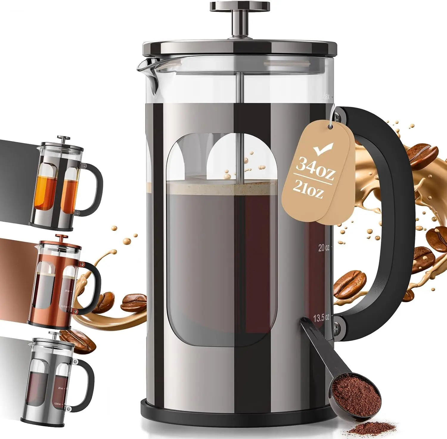 French Press Coffee Maker 34oz - đánh giá và giá French Press Coffee & Tea