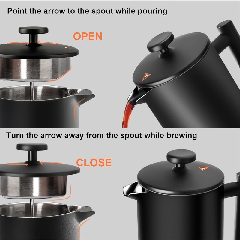 French Press Coffee Maker 34 O - đánh giá và giá French Press Coffee & Tea