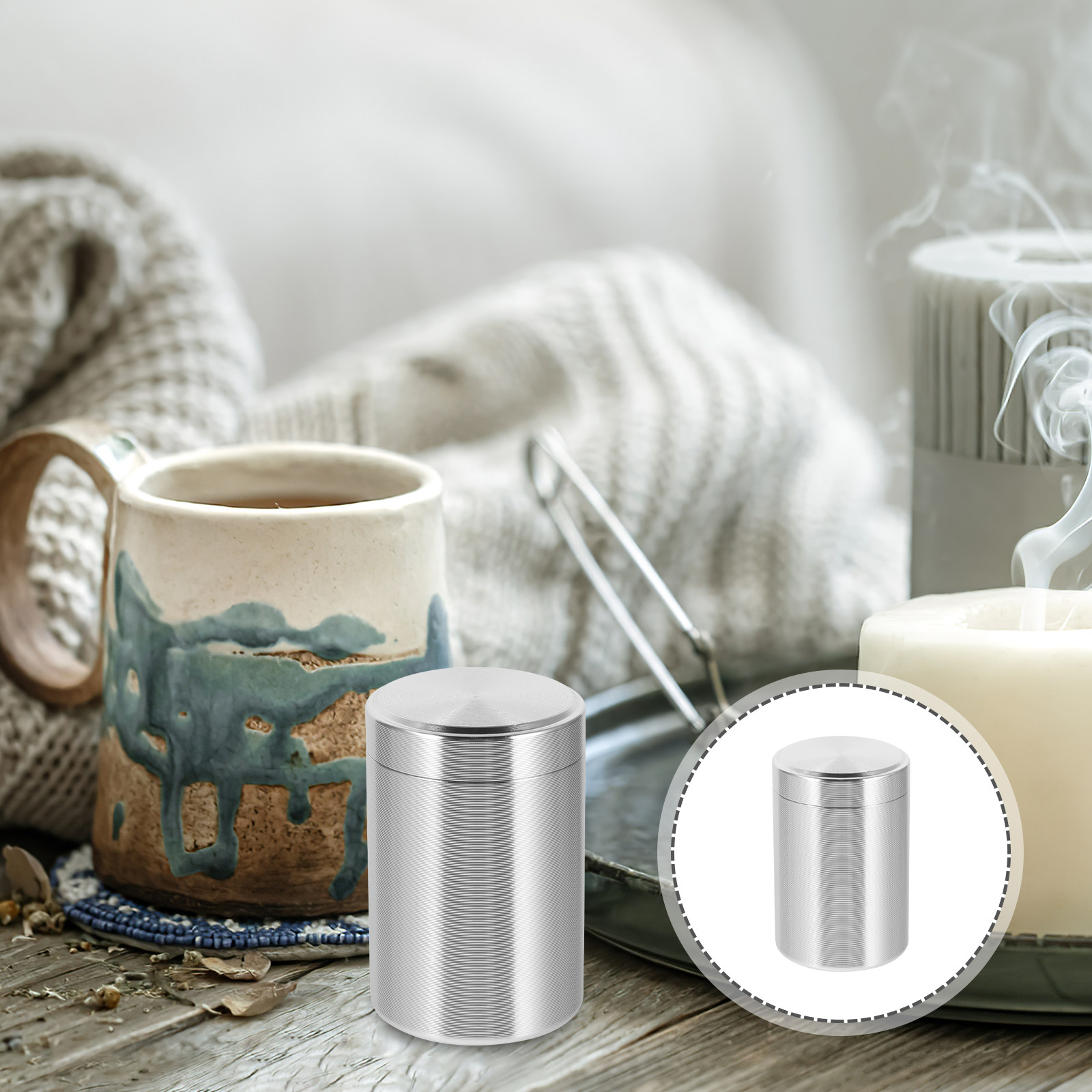 2Pcs Tea Jar Metal Airtight St - đánh giá và giá Coffee Tea Sugar Container Set
