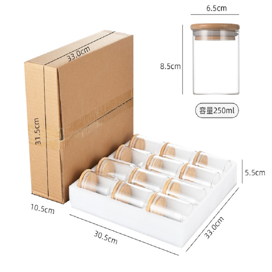 12pcs/set Airtight Glass Stora - đánh giá và giá Coffee Tea Sugar Container Set