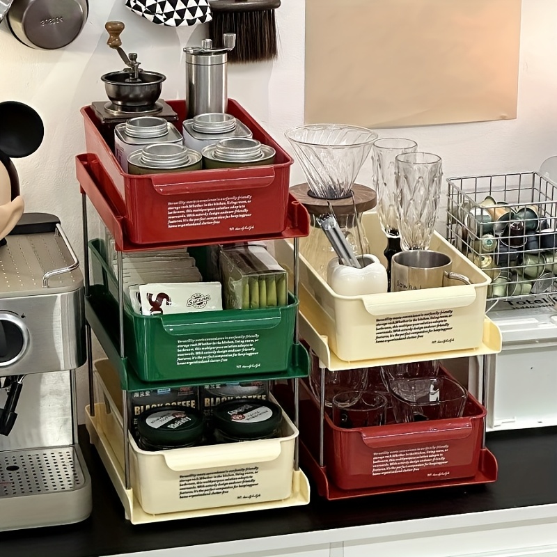 2/3Layer Tea Bag Storage Box O - đánh giá và giá Coffee Tea Drawer Organizer