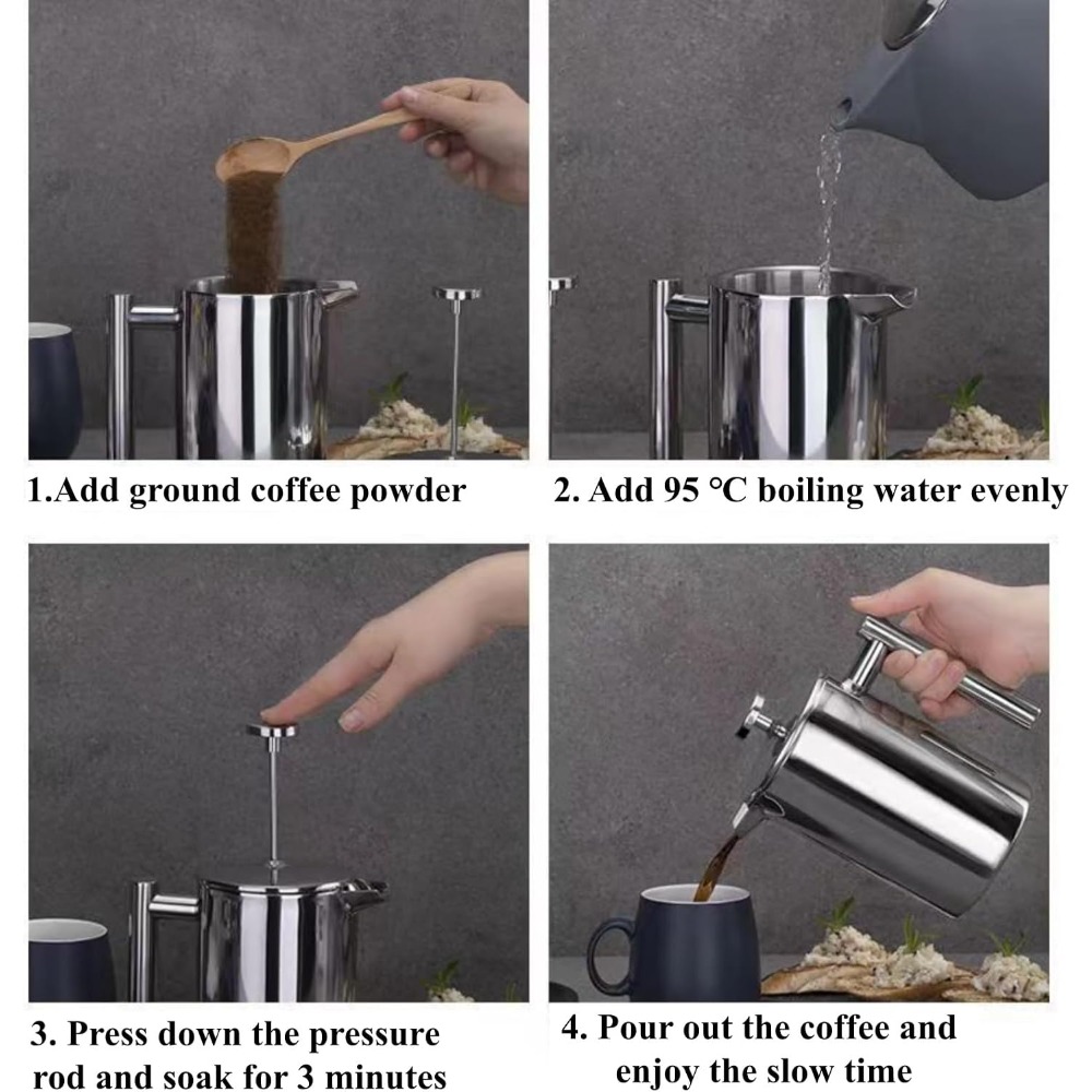French Press Coffee Maker, 304 - đánh giá và giá French Press Coffee & Tea