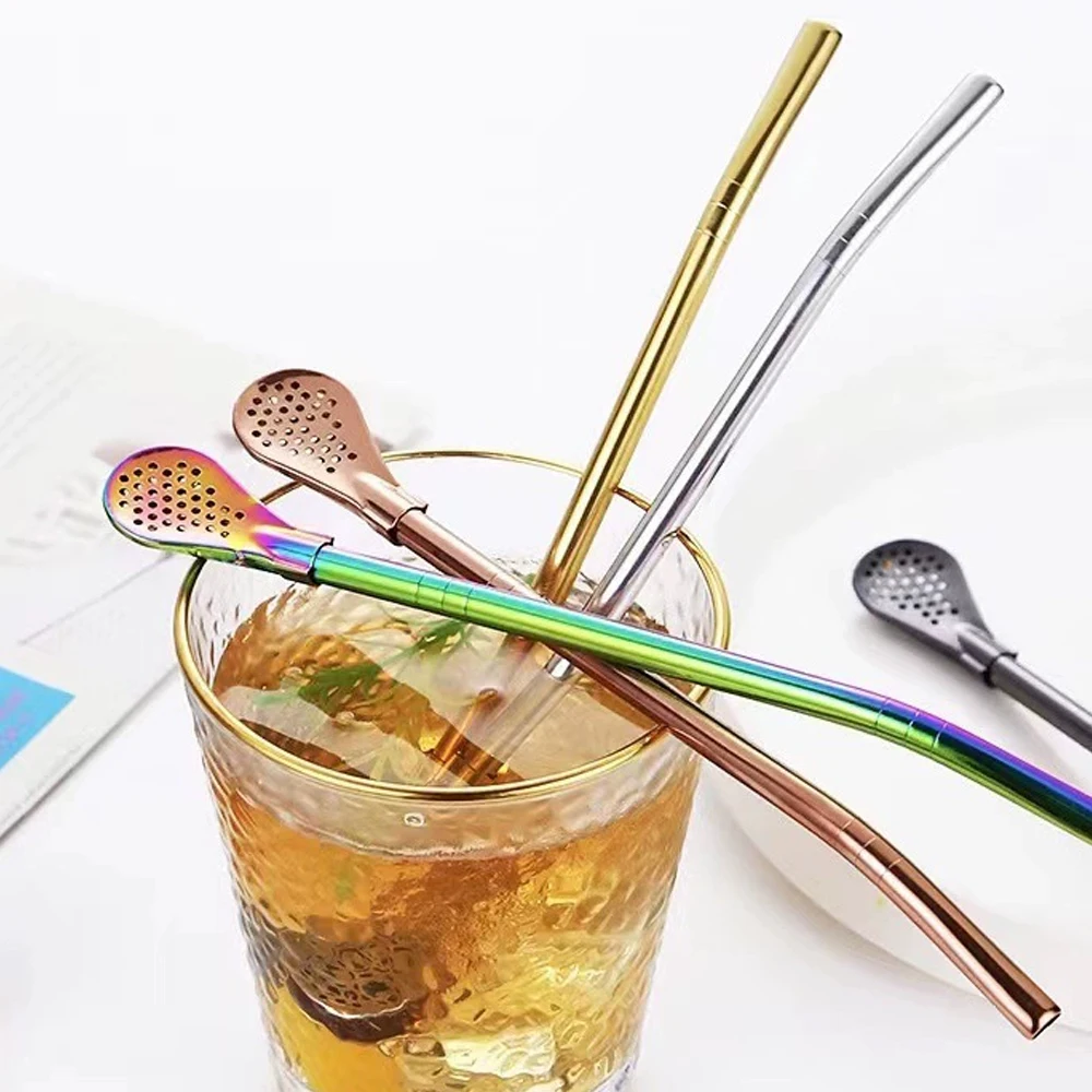 8pcs Filter Tea Straw Spoon Se - đánh giá và giá Coffee Tea Spoon