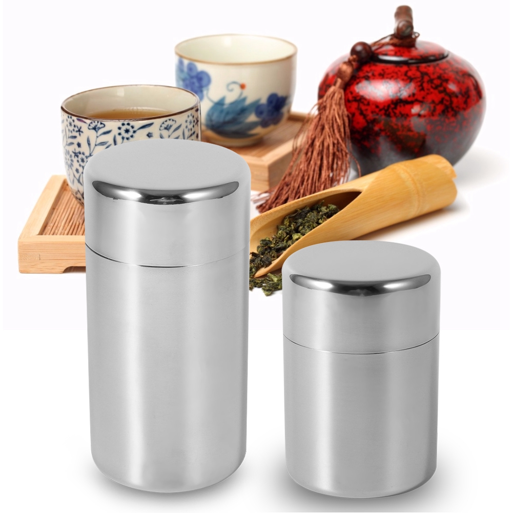 Stainless Steel Tea Leaf Tins  - đánh giá và giá Coffee Tea And Sugar Canisters