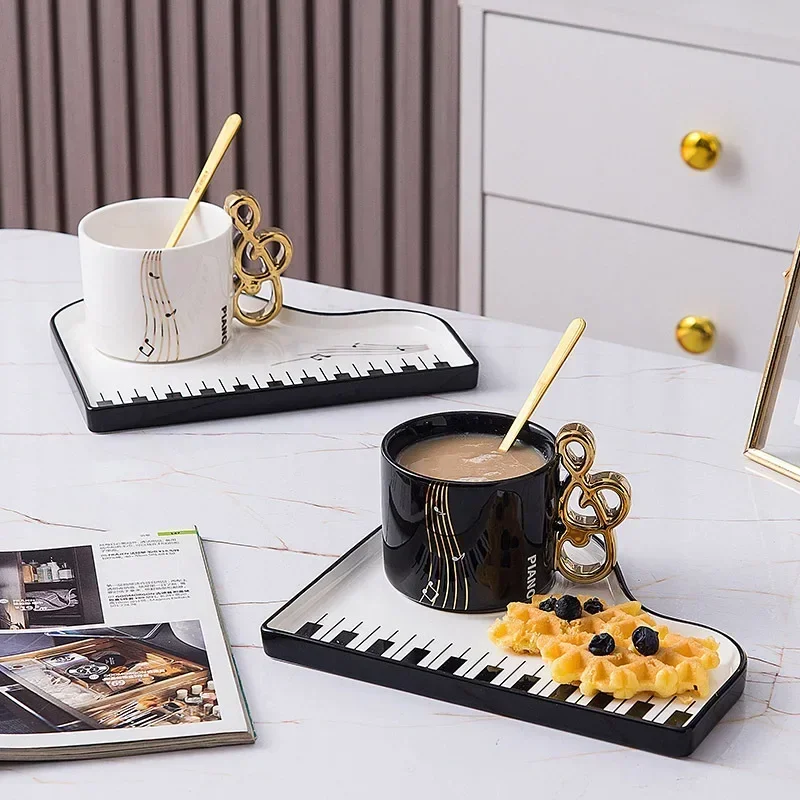 200ml Creative Piano Coffee Mu - đánh giá và giá Coffee Tea Spoon