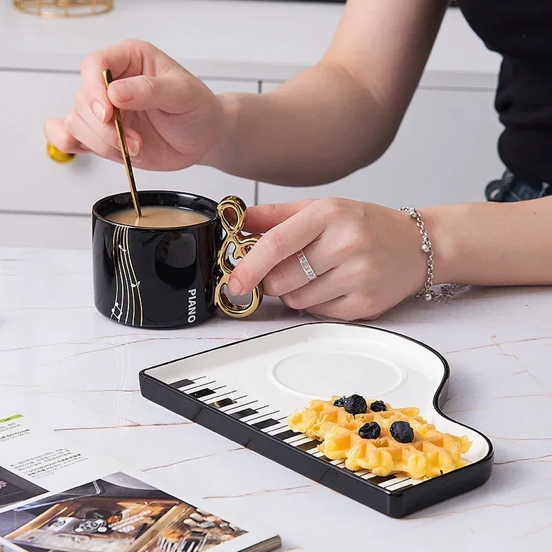 200ml Creative Piano Coffee Mu - đánh giá và giá Coffee Tea Spoon