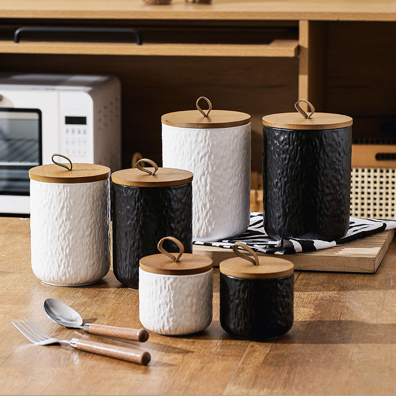 Rock Pattern Ceramic Tea Stora - đánh giá và giá Coffee Tea And Sugar Canisters