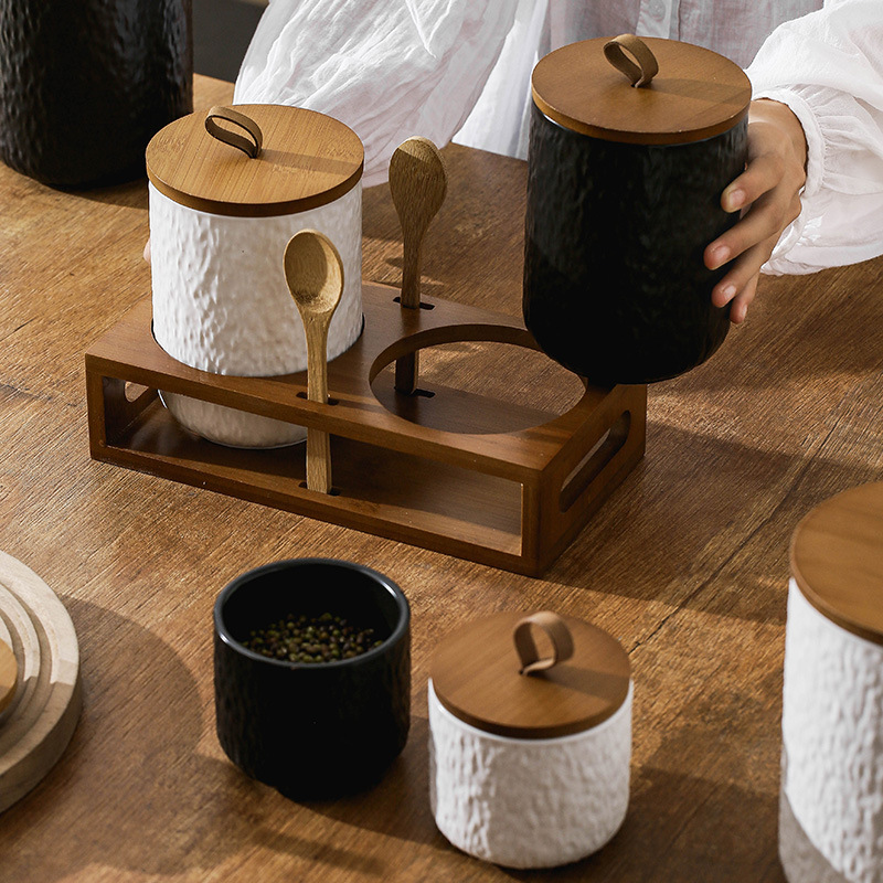 Rock Pattern Ceramic Tea Stora - đánh giá và giá Coffee Tea And Sugar Canisters