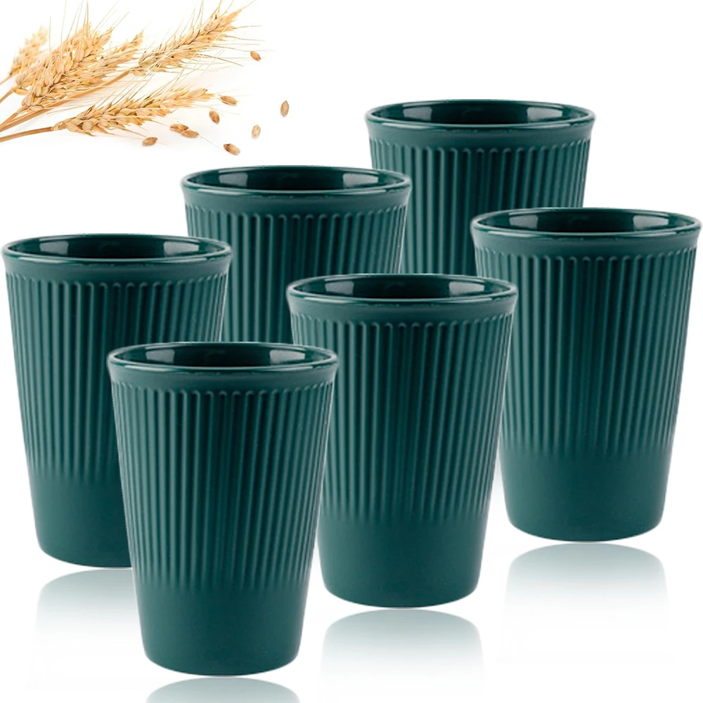6Pcs Green Washable Wheat Stra - đánh giá và giá Coffee Tea Green