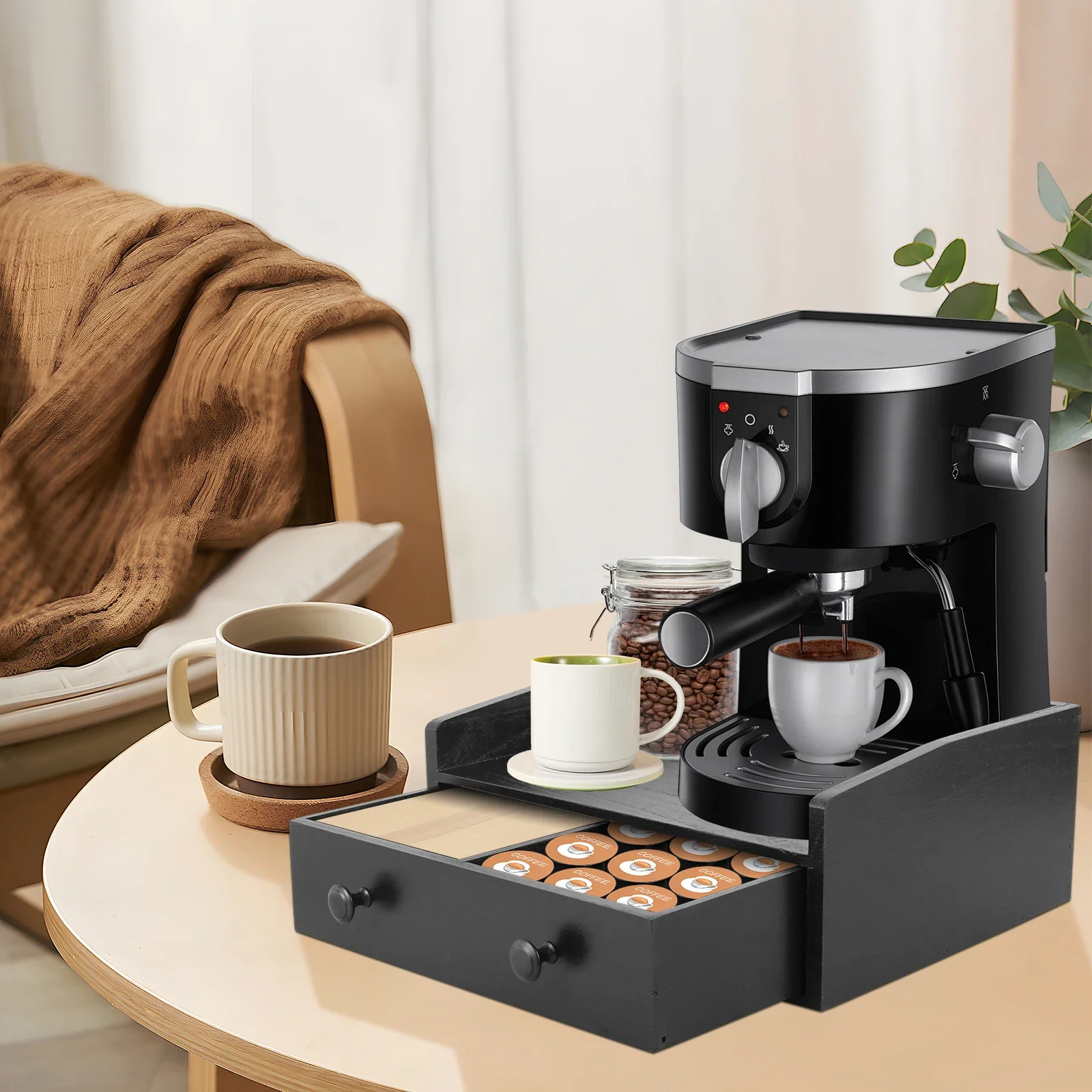 Coffee Machine Base Drawer Woo - đánh giá và giá Coffee Tea Drawer Organizer