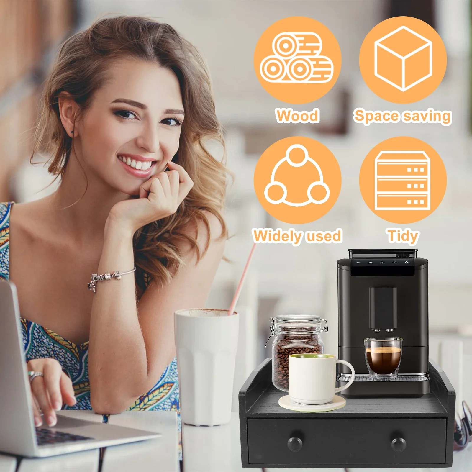 Coffee Machine Base Drawer Woo - đánh giá và giá Coffee Tea Drawer Organizer
