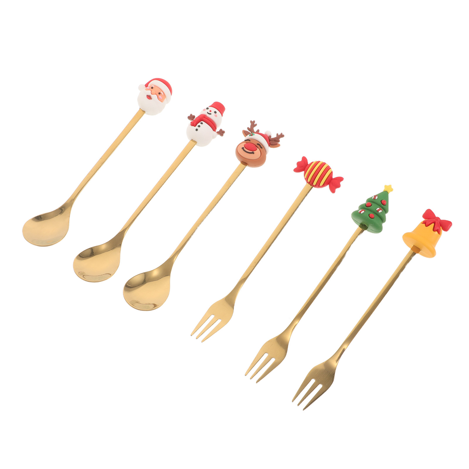 6Pcs Stainless Steel Christmas - đánh giá và giá Coffee Tea Spoon