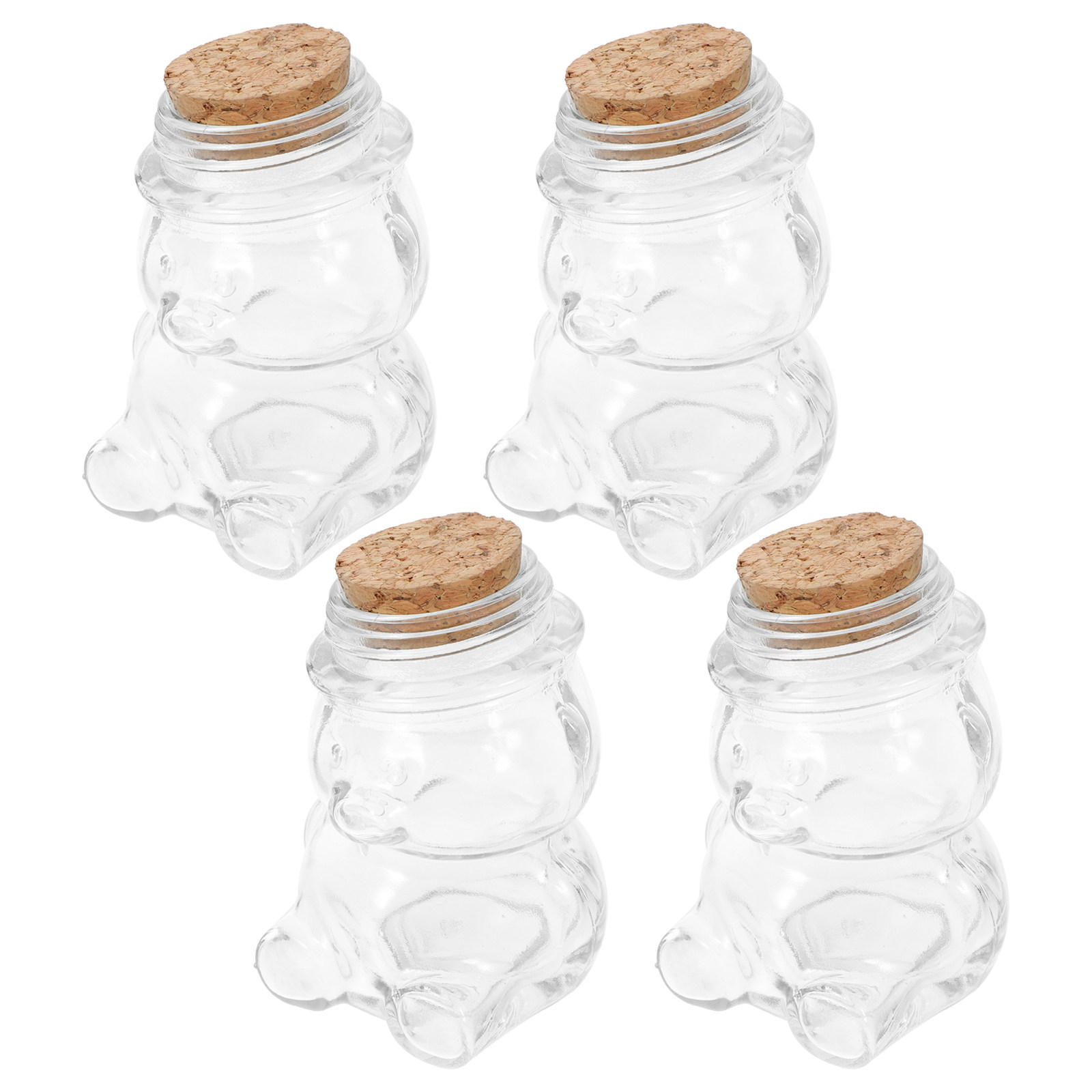 4Pcs Glass Candy Jar Set Trans - đánh giá và giá Coffee Tea Sugar Set