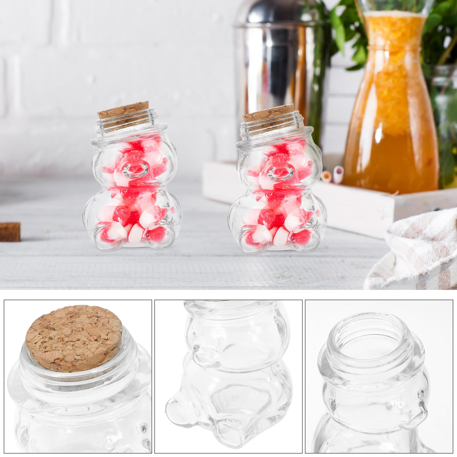4Pcs Glass Candy Jar Set Trans - đánh giá và giá Coffee Tea Sugar Set