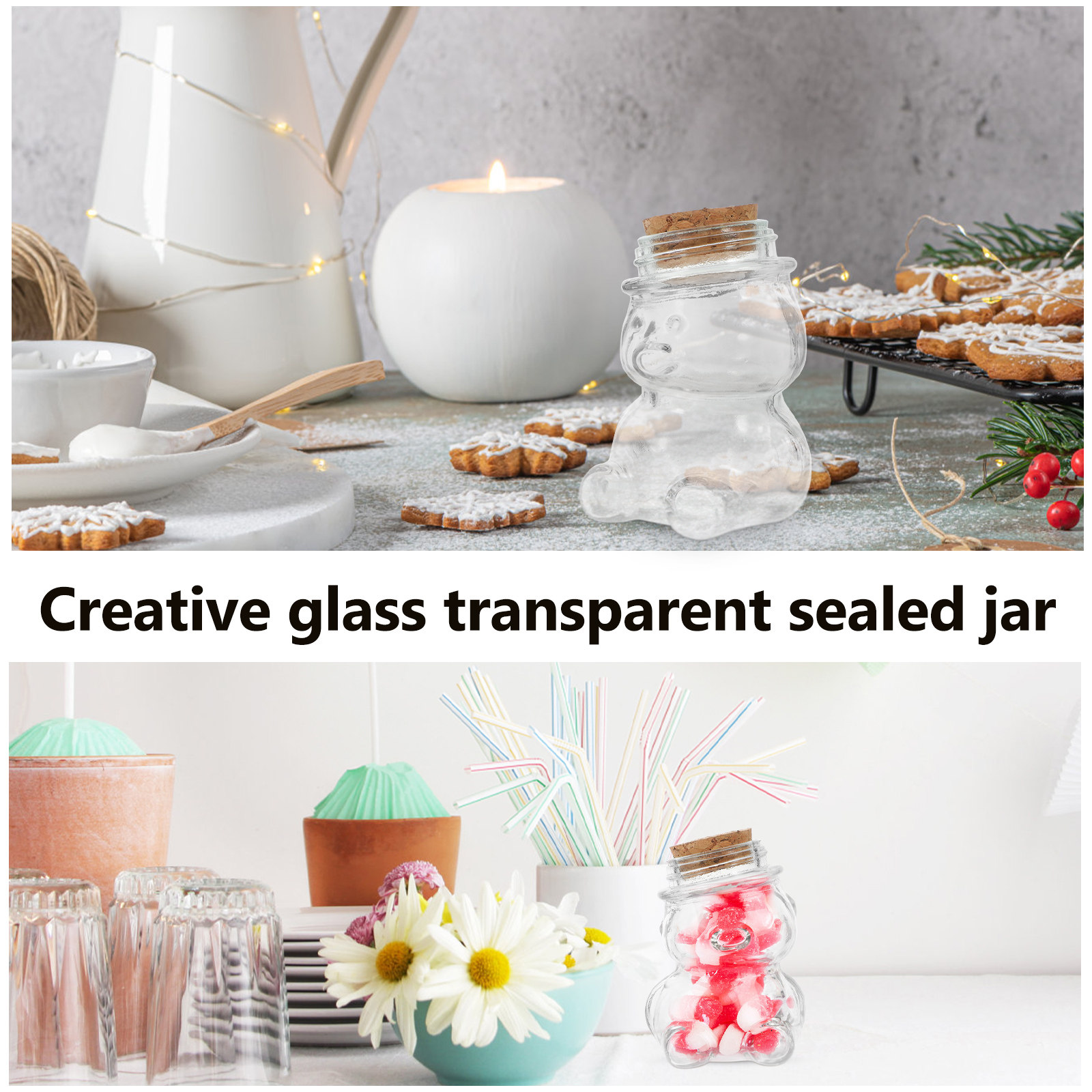 4Pcs Glass Candy Jar Set Trans - đánh giá và giá Coffee Tea Sugar Set