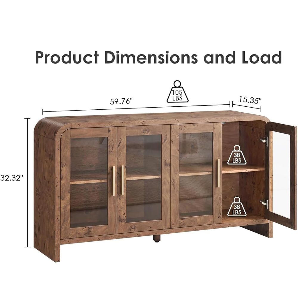 Sideboard Buffet Cabinet with  - đánh giá và giá Coffee & Tea Difabis