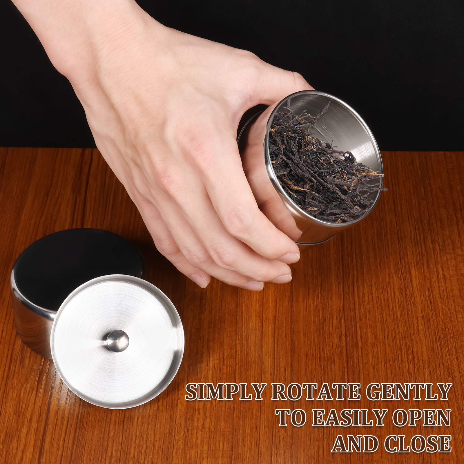 Stainless Steel Tea Leaf Tins  - đánh giá và giá Coffee Tea Leaf And Bean