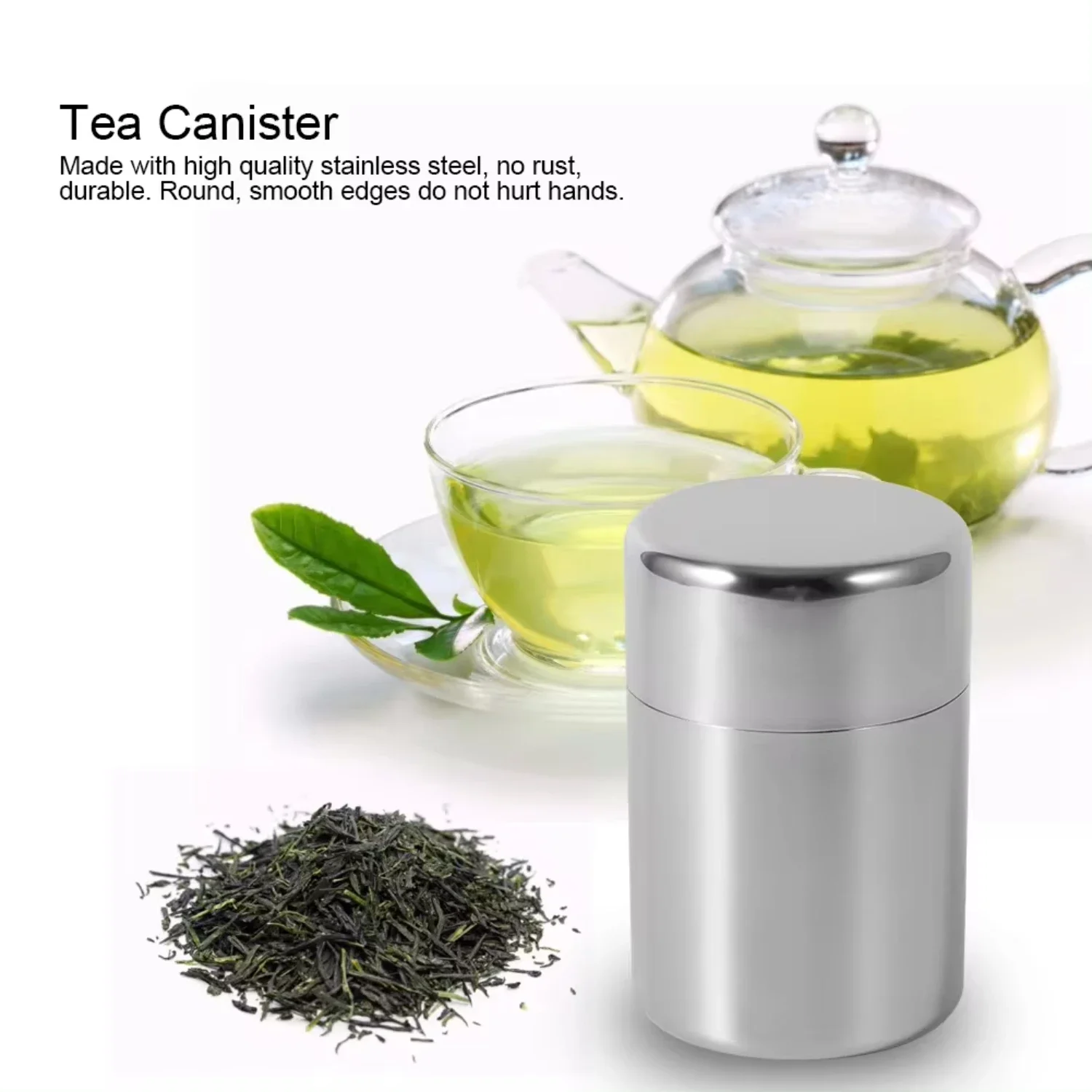 Stainless Steel Tea Leaf Tins  - đánh giá và giá Coffee Tea And Sugar Canisters