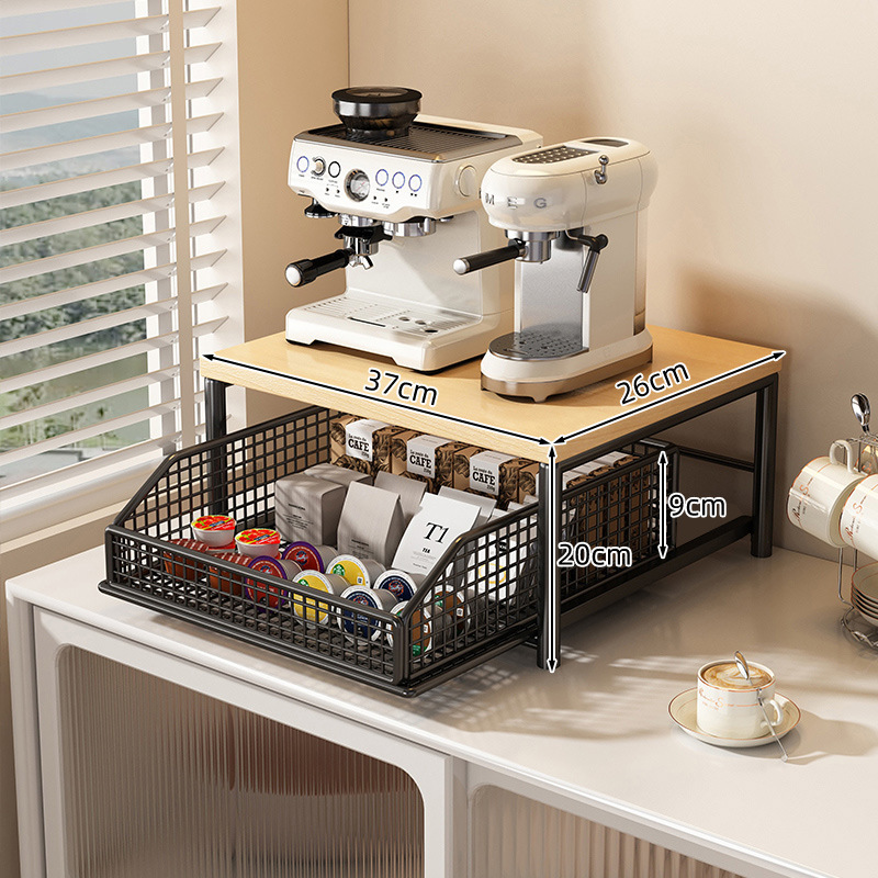 Coffee Machine Storage Rack Pu - đánh giá và giá Coffee Tea Drawer Organizer