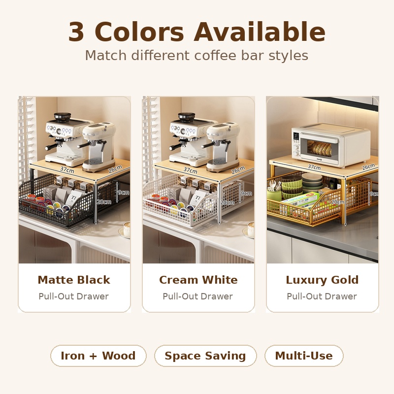 Coffee Machine Storage Rack Pu - đánh giá và giá Coffee Tea Drawer Organizer