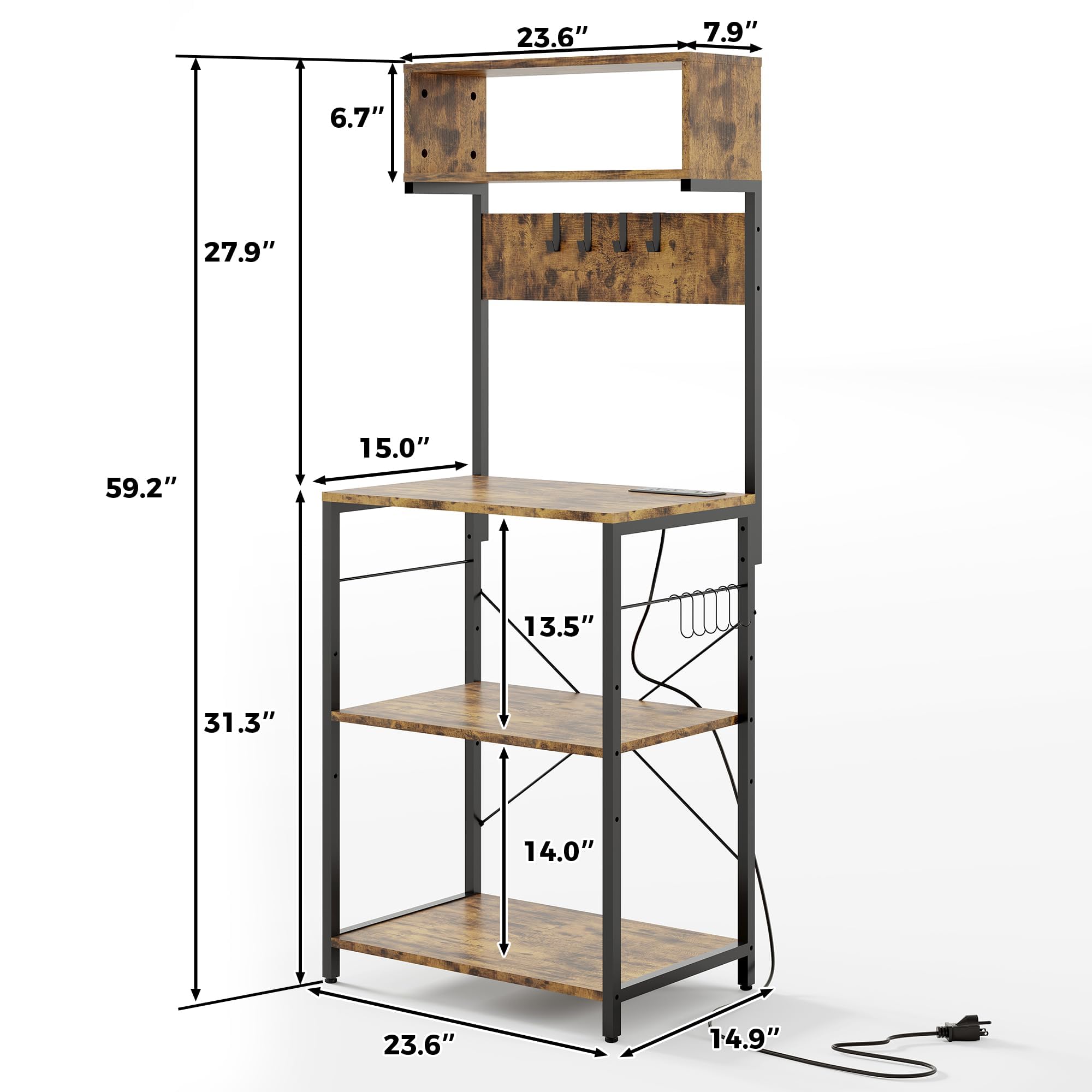 Baker's Rack For Kitchen With  - đánh giá và giá Coffee & Tea Difabis