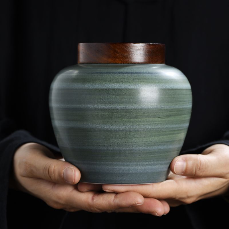 Retro Ceramic Tea Leaf Jar Cre - đánh giá và giá Coffee Tea Leaf And Bean