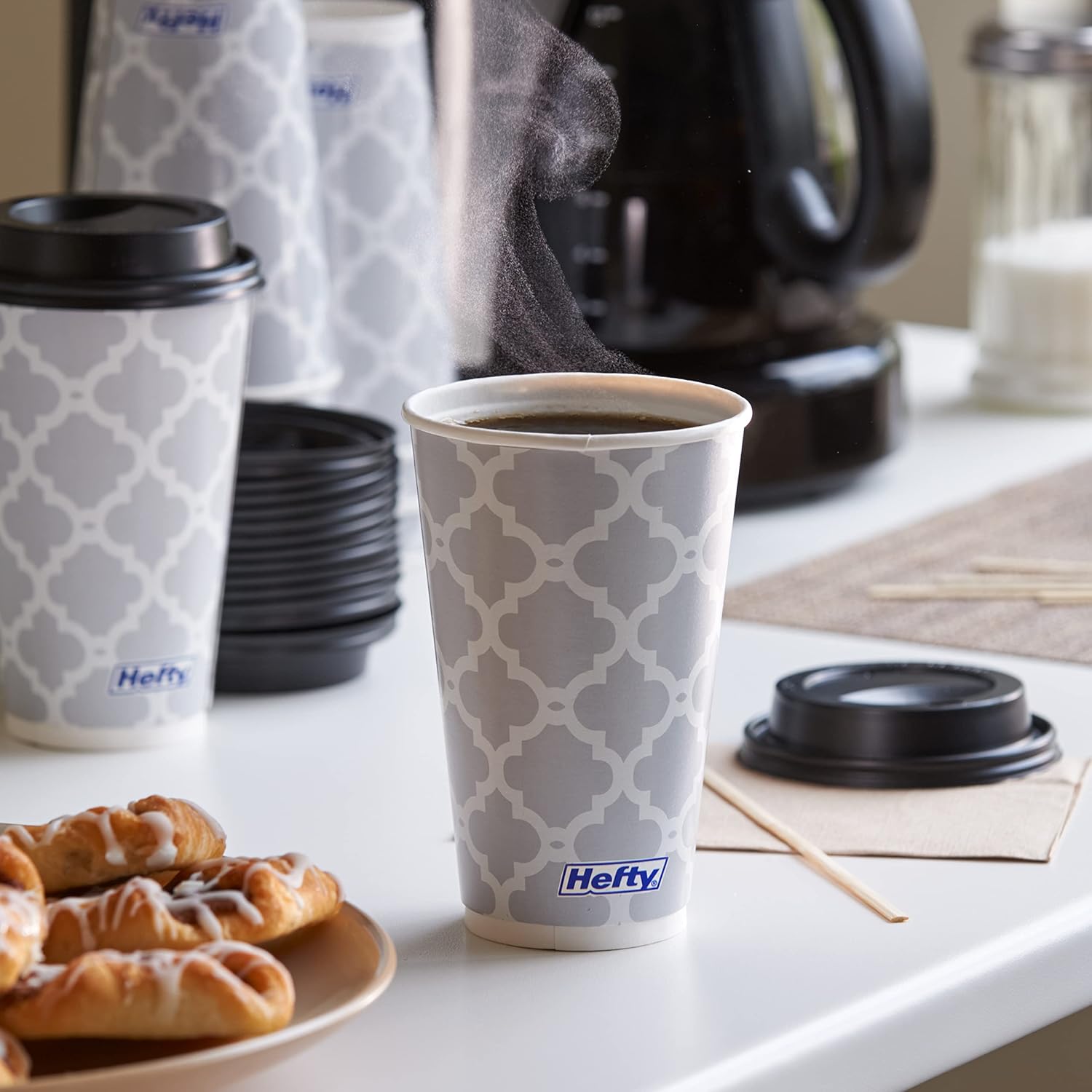 Disposable Hot Cups with Lids, - đánh giá và giá Coffee Tea And Cocoa