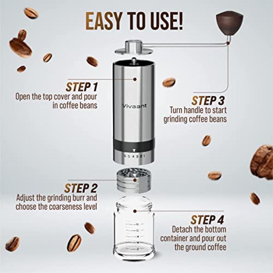Manual coffee grinder for Fren - đánh giá và giá French Press Coffee & Tea