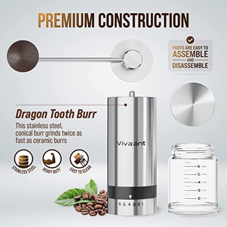 Manual coffee grinder for Fren - đánh giá và giá French Press Coffee & Tea