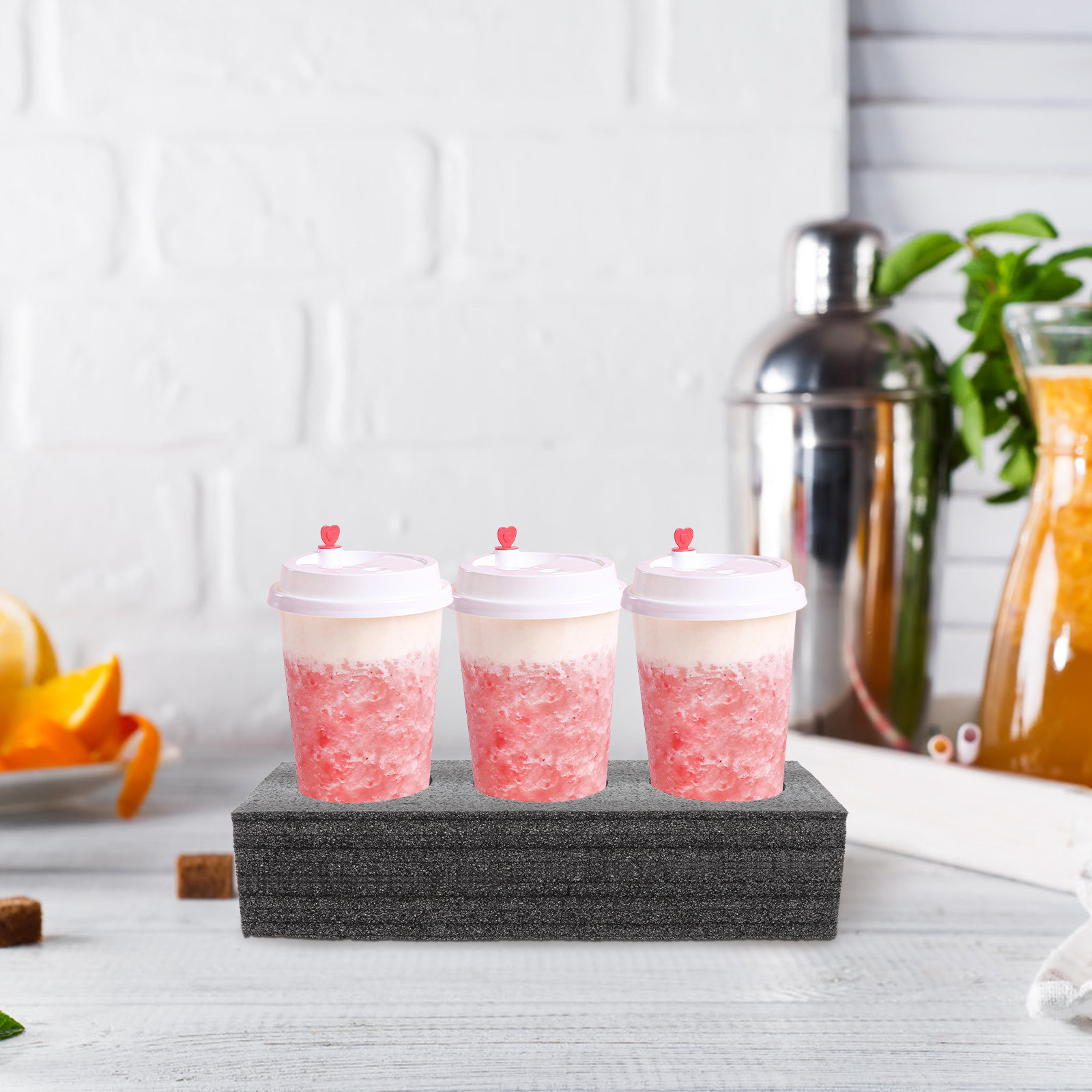 2Pcs Convenient Cup Tray 3-Slo - đánh giá và giá Coffee Tea With Milk