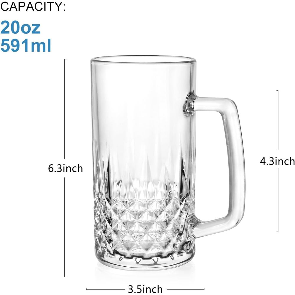 20 oz Heavy Glass Mugs Set of  - đánh giá và giá Coffee Tea Or
