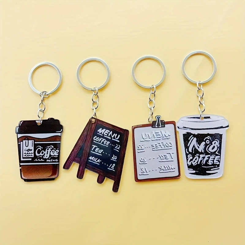 8pcs acrylic coffee cup keycha - đánh giá và giá Coffee & Tea Difabis