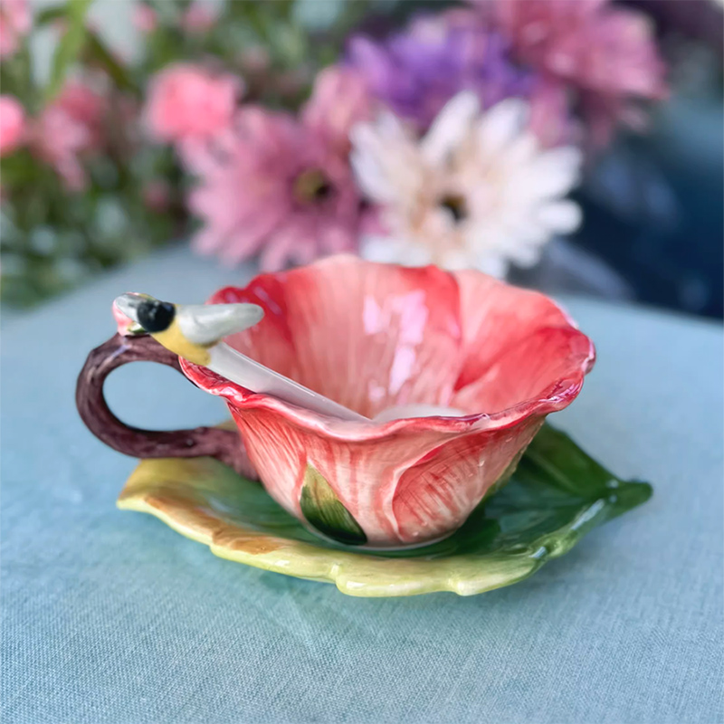 Ceramic Flower Coffee Cup with - đánh giá và giá Coffee Tea Or